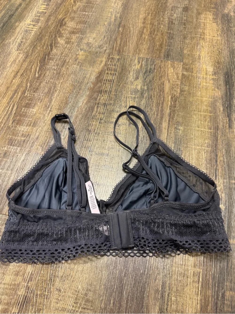 Victoria’s Secret Lace‎ Bralette with Sheer Panels - Gray